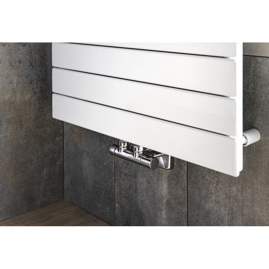 Sapho - Kit de raccordement de vannes pour raccord central TWIN, finition chrome brillant