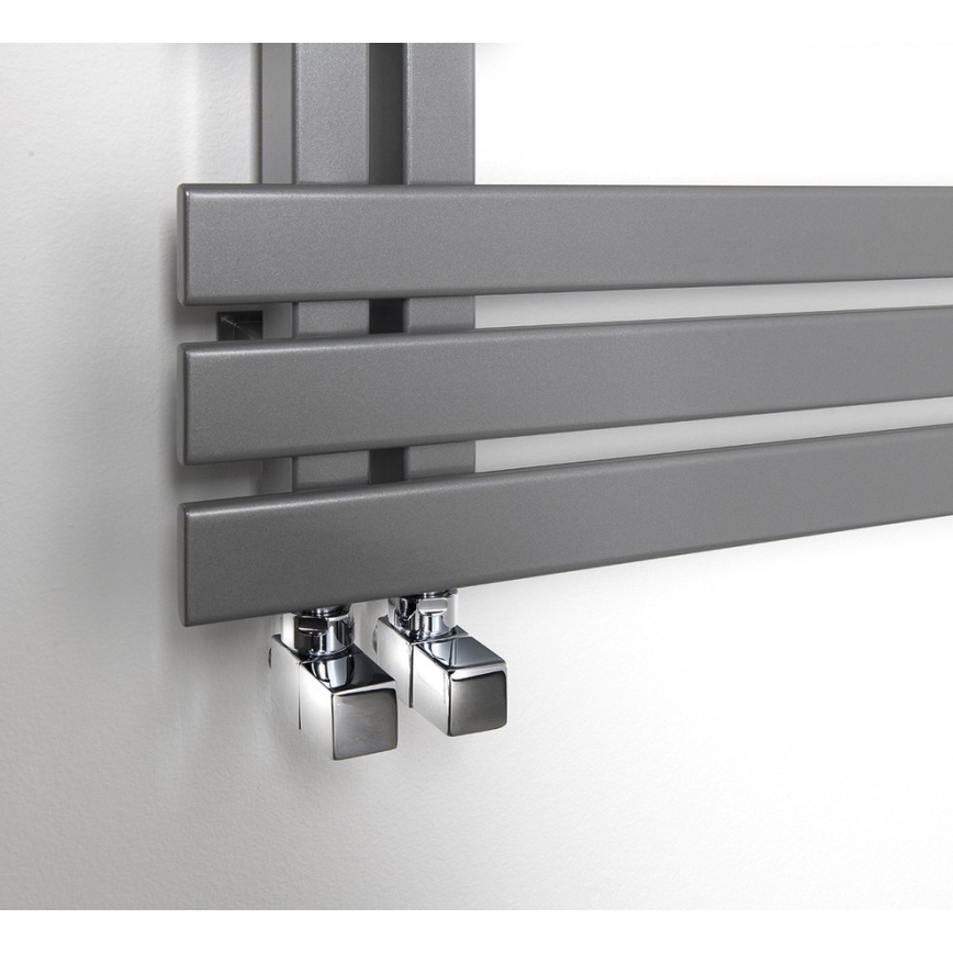 Sapho - Kit de raccordement pour vannes d'arrêt d'angle CUBE, 2 pièces, chrome brillant