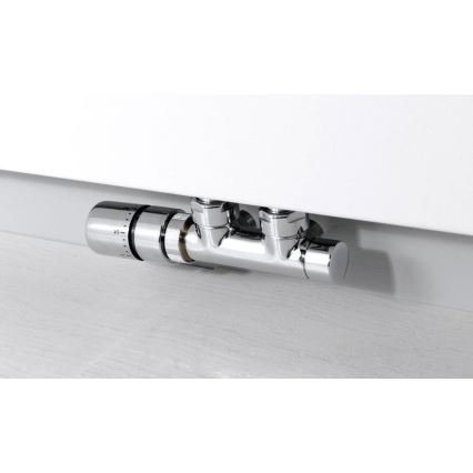 Sapho - Set termostatico di collegamento per attacco centrale TWIN sinistro/cromo lucido