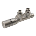Sapho - Kit termostatico di collegamento per attacco centrale TWIN sinistro/inox opaco