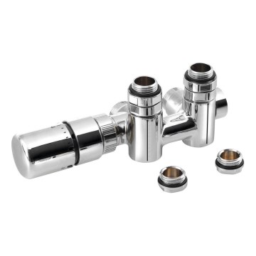 Sapho - Kit thermostatique de raccordement pour connexion centrale TWIN COMBI gauche/chrome brillant