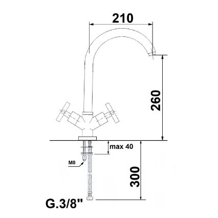 Sapho - Küchenarmatur AXIA, Hochglanz-Chrom