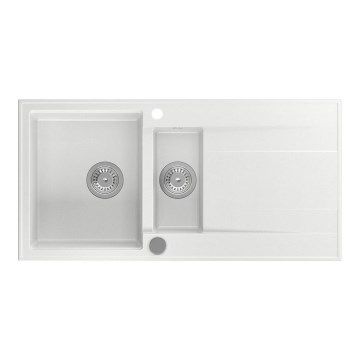 Sapho - Küchenspüle 100x50 cm Granit/weiß