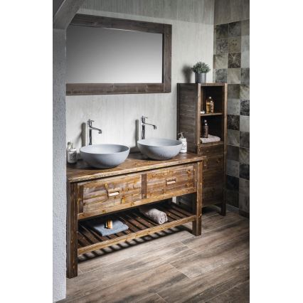 Sapho - Lavabo à poser FORMIGO Ø 39 cm béton/gris mat