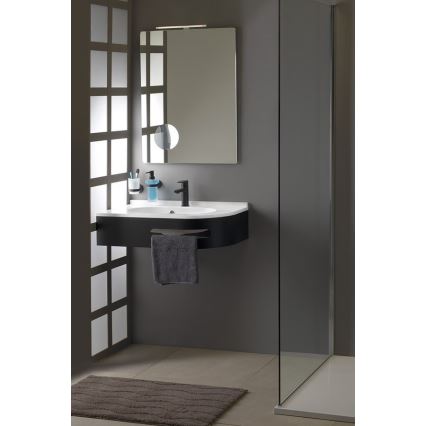 Sapho - Lavabo ad incasso angolare PULSE 75x43 cm marmo/bianco