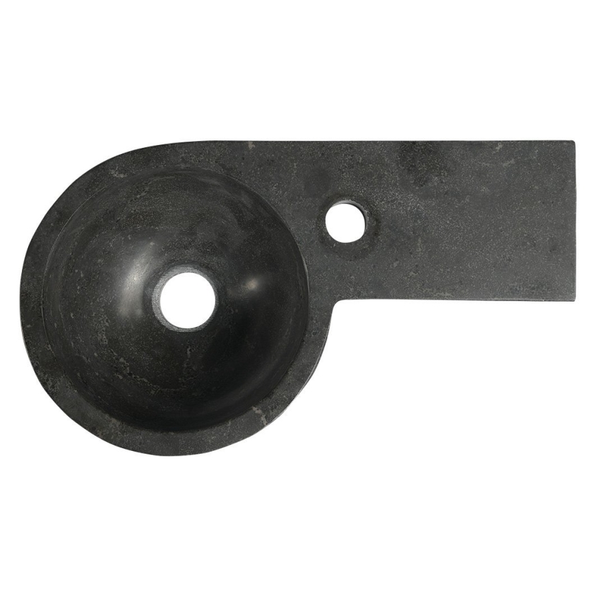 Sapho - Lavabo angolare sospeso BLOK 40x23 cm destro/antracite