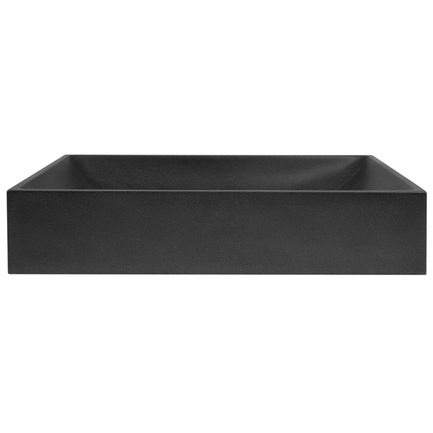 Sapho - Lavabo da appoggio 58x36 cm cemento/nero
