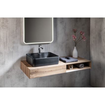 Sapho - Lavabo da appoggio BALENA 48x37 cm nero opaco