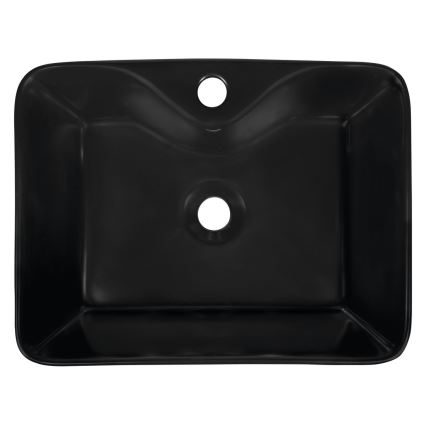 Sapho - Lavabo da appoggio BALENA 48x37 cm nero opaco