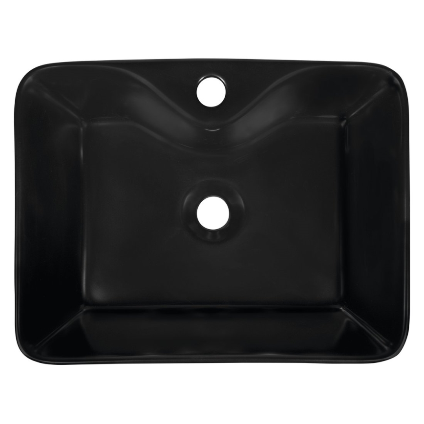 Sapho - Lavabo da appoggio BALENA 48x37 cm nero opaco