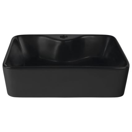 Sapho - Lavabo da appoggio BALENA 48x37 cm nero opaco