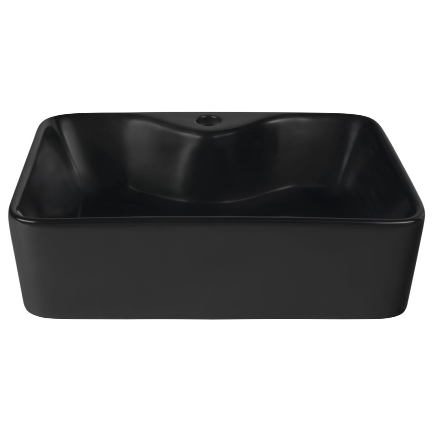 Sapho - Lavabo da appoggio BALENA 48x37 cm nero opaco