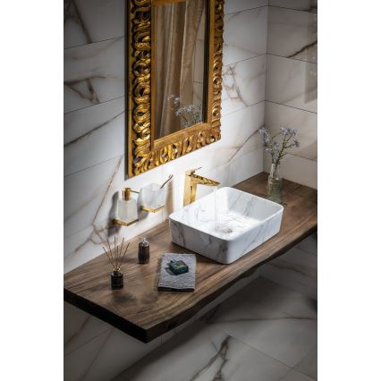 Sapho - Lavabo da appoggio DALMA 47,5x37,5 cm ceramica/carrara