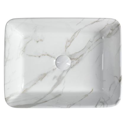 Sapho - Lavabo da appoggio DALMA 47,5x37,5 cm ceramica/carrara