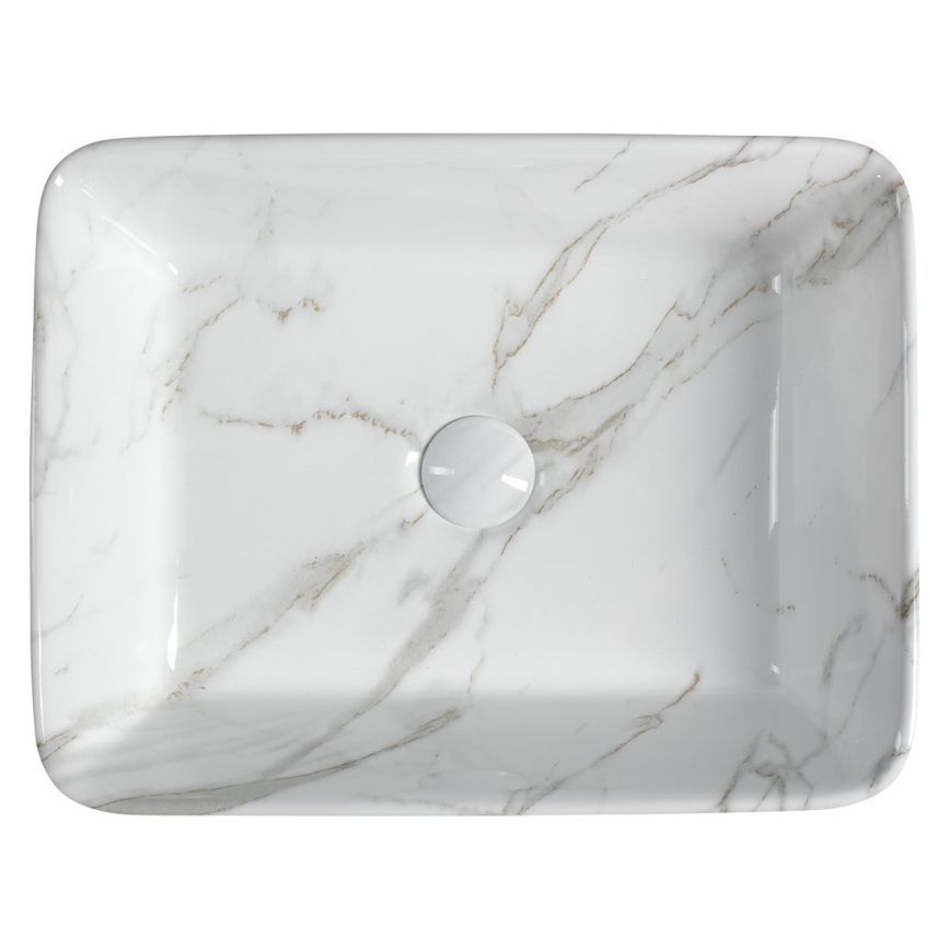 Sapho - Lavabo da appoggio DALMA 47,5x37,5 cm ceramica/carrara