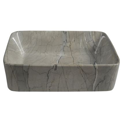 Sapho - Lavabo da appoggio DALMA 47,5x37,5 cm ceramica/grigio