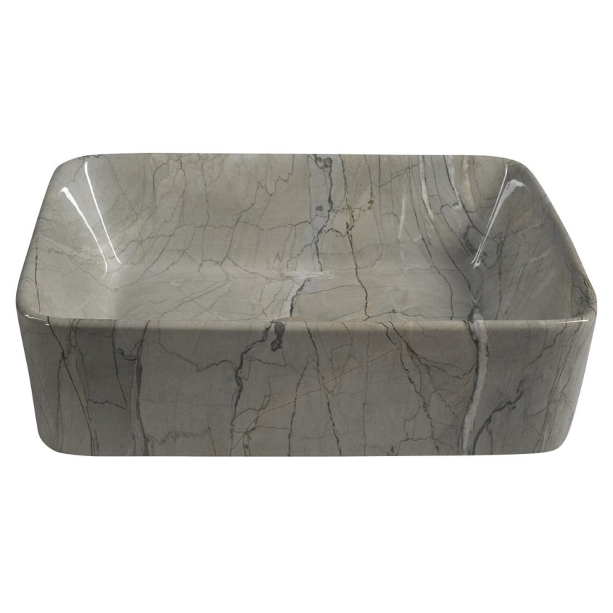 Sapho - Lavabo da appoggio DALMA 47,5x37,5 cm ceramica/grigio