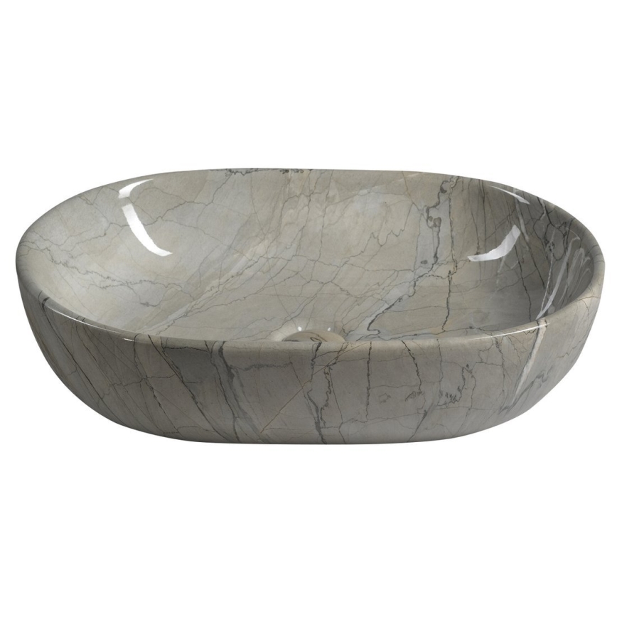 Sapho - Lavabo da appoggio DALMA 59x42 cm ceramica/grigio