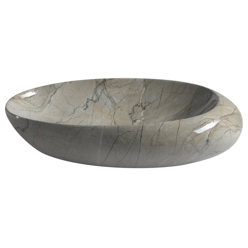 Sapho - Lavabo da appoggio DALMA 68 x 44 cm grigio