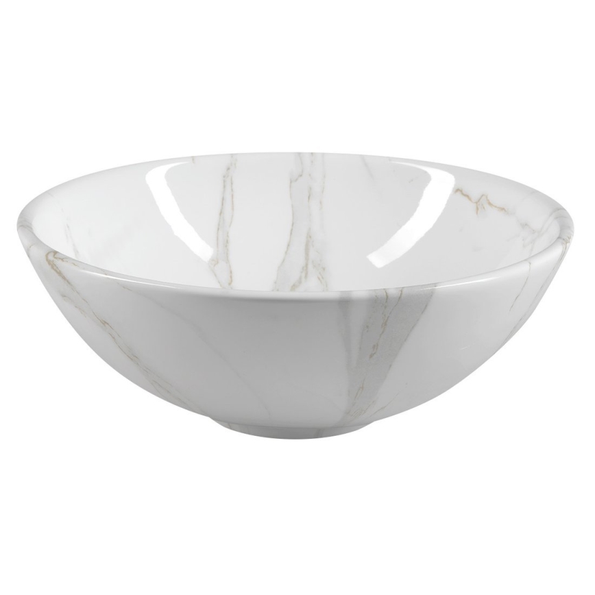 Sapho - Lavabo da appoggio DALMA Ø 42 cm ceramica/Carrara/bianco