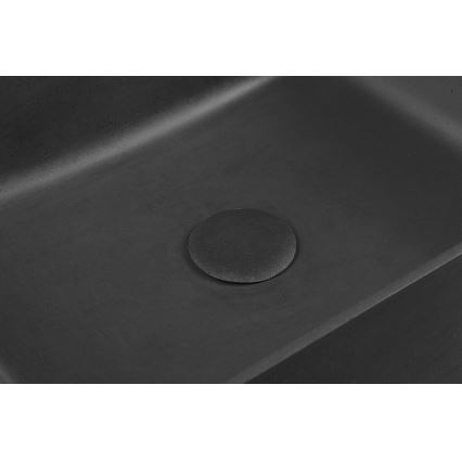 Sapho - Lavabo da appoggio FORMIGO 47,5x36,5 cm cemento/nero