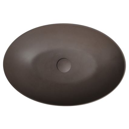 Sapho - Lavabo da appoggio FORMIGO 60x40 cm cemento/marrone