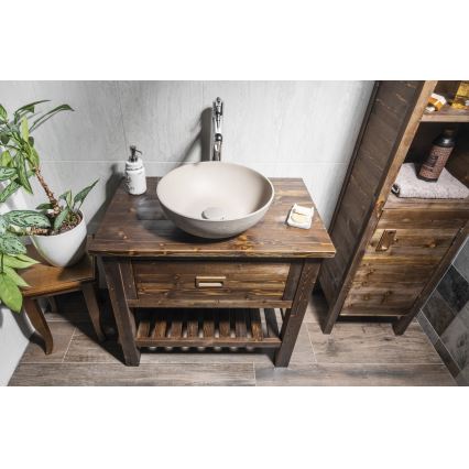 Sapho - Lavabo da appoggio FORMIGO pr. 39 cm cemento/sabbia