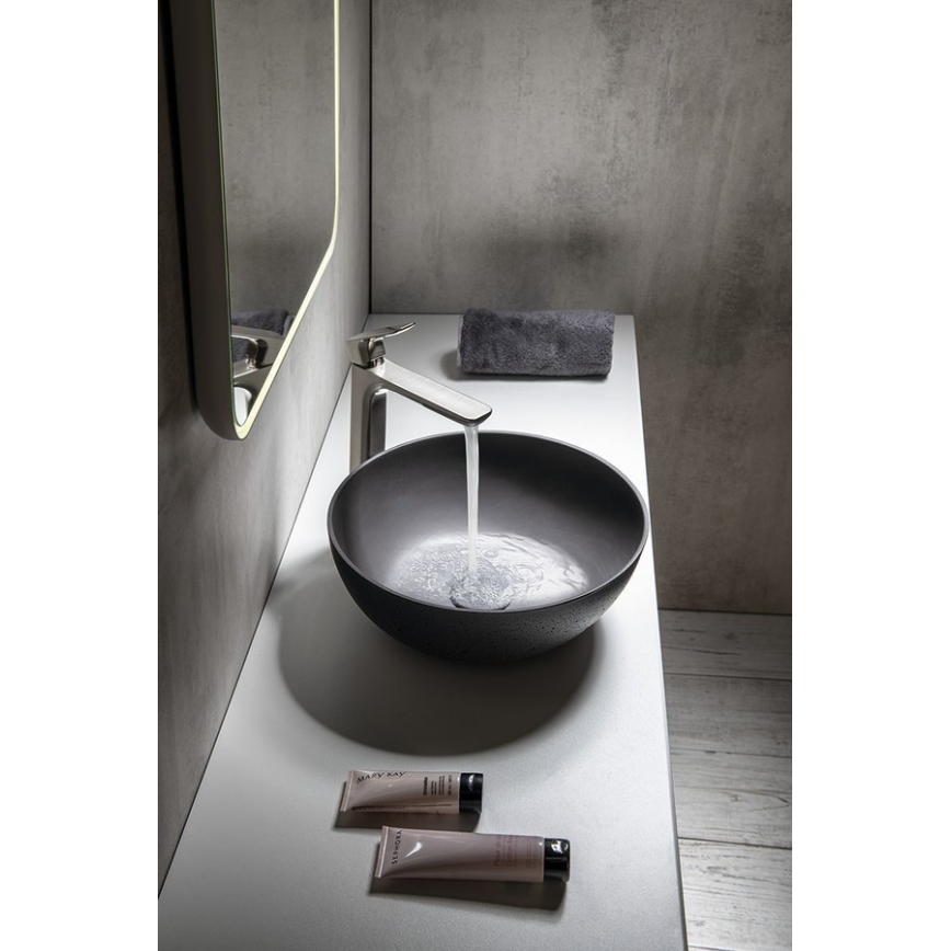 Sapho - Lavabo da appoggio FORMIGO Ø 39 cm cemento/antracite