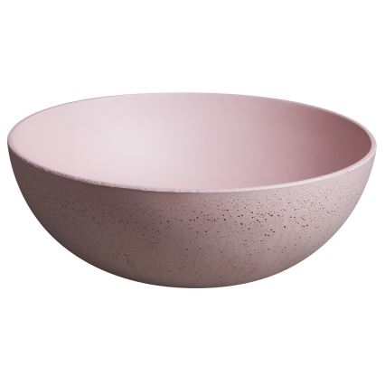 Sapho - Lavabo da appoggio FORMIGO Ø 39 cm cemento/rosa