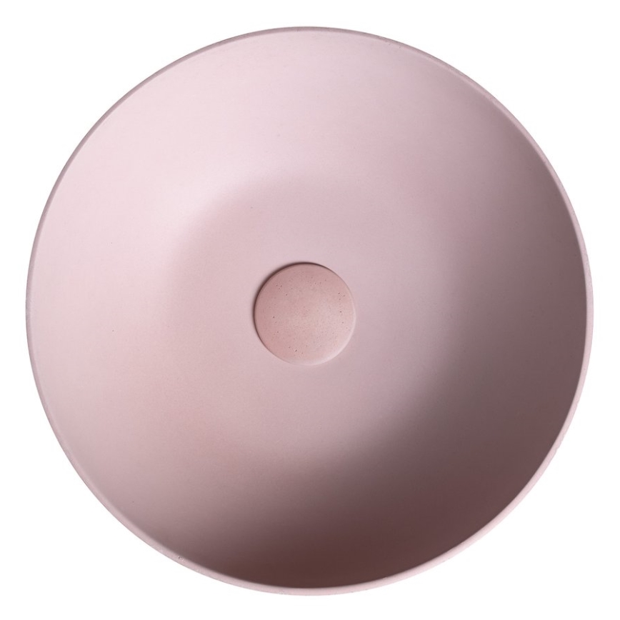 Sapho - Lavabo da appoggio FORMIGO Ø 39 cm cemento/rosa