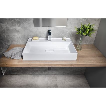 Sapho - Lavabo da appoggio GODIVA 68x44 cm marmo/bianco