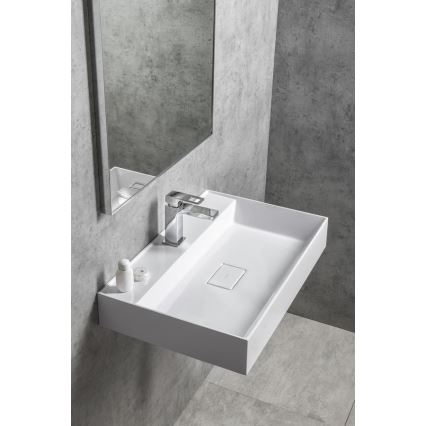 Sapho - Lavabo da appoggio GODIVA 68x44 cm marmo/bianco