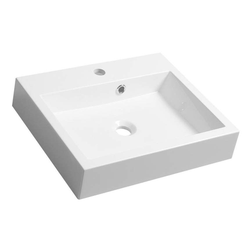 Sapho - Lavabo da appoggio ORINOKO 50x42 cm marmo/bianco