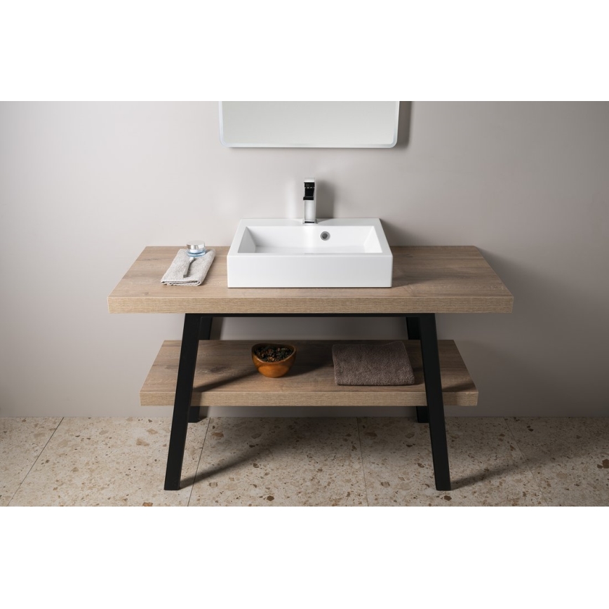 Sapho - Lavabo da appoggio ORINOKO 50x42 cm marmo/bianco