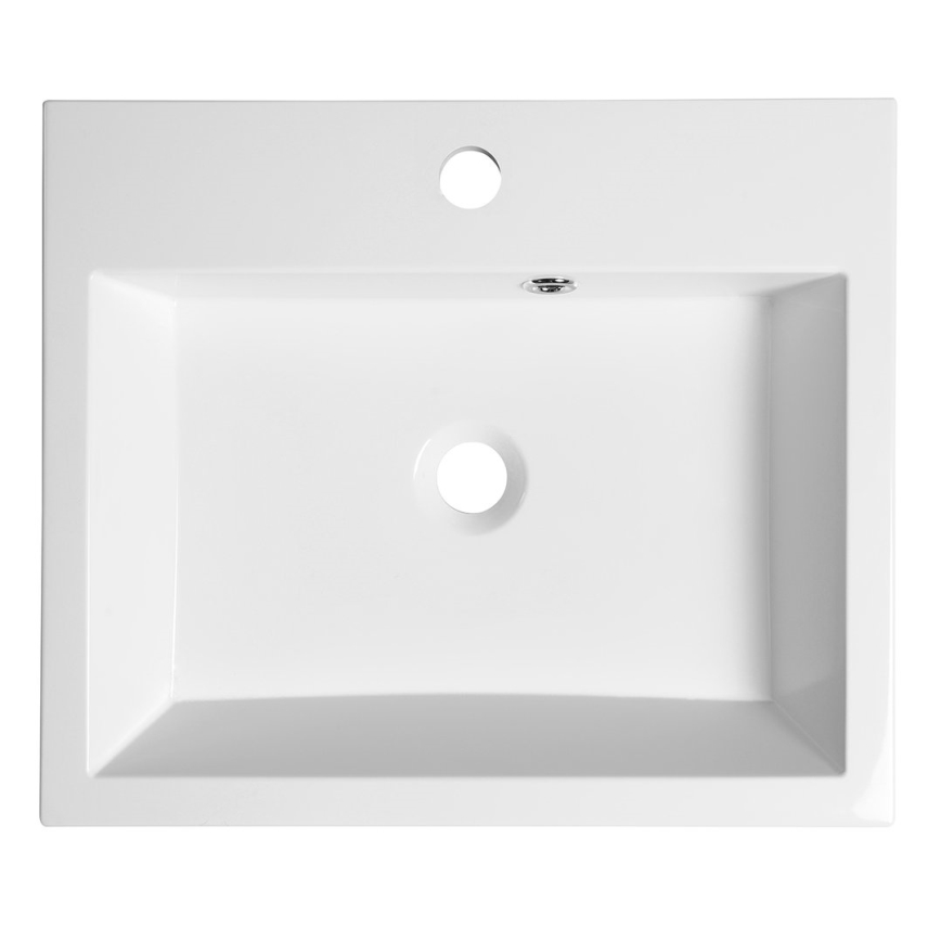 Sapho - Lavabo da appoggio ORINOKO 50x42 cm marmo/bianco