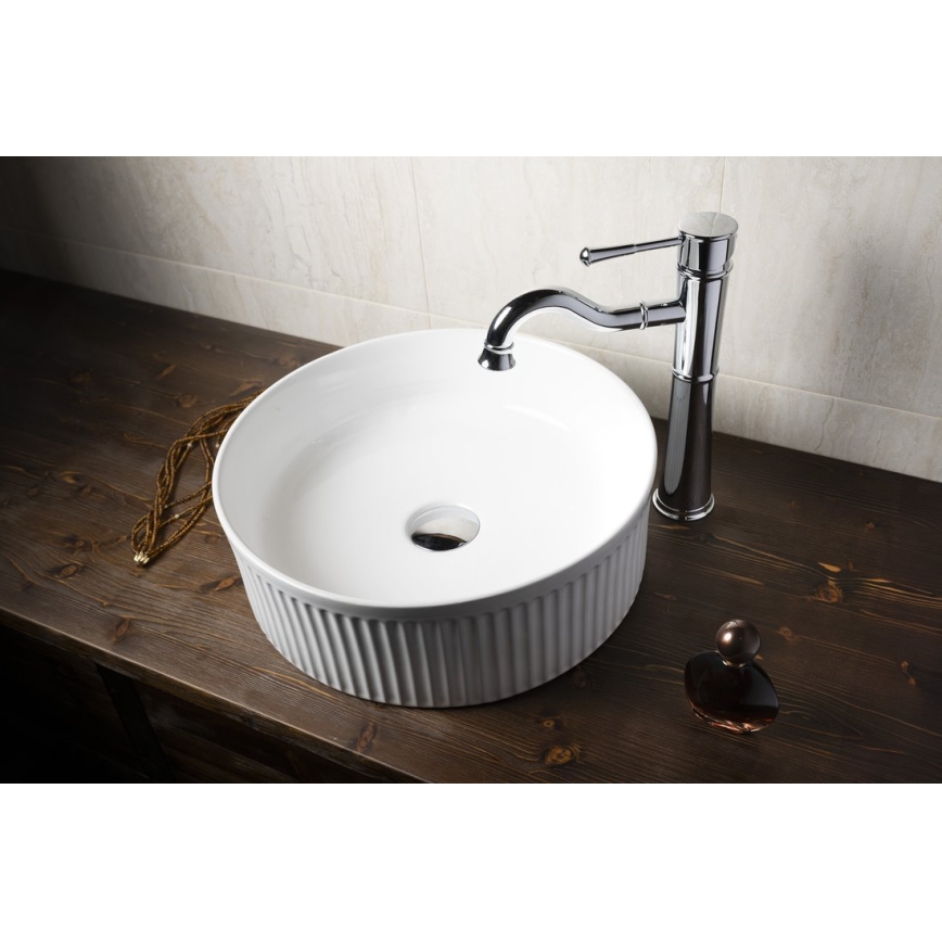 Sapho - Lavabo da appoggio PICOBELLO Ø 37 cm ceramica/bianco
