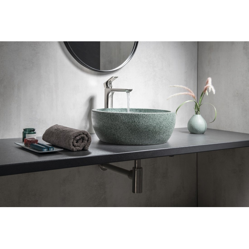 Sapho - Lavabo da appoggio PRIORI Ø 42 cm ceramica/verde