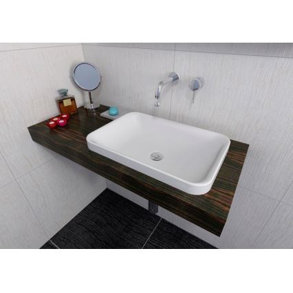 Sapho - Lavabo da incasso ASOFFI 55x37 cm marmo/bianco
