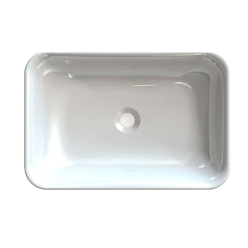 Sapho - Lavabo da incasso ASOFFI 55x37 cm marmo/bianco