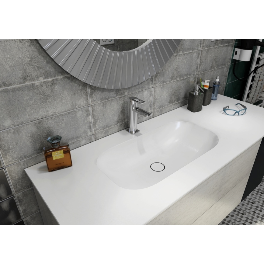 Sapho - Lavabo da incasso ROCKSTONE 67x35,5 cm bianco opaco