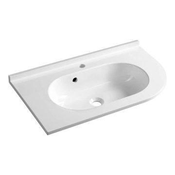 Sapho - Lavabo d'angle encastré PULSE 75 x 43 cm marbre/blanc