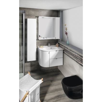 Sapho - Lavabo d'angle encastré PULSE 75x43 cm marbre/blanc