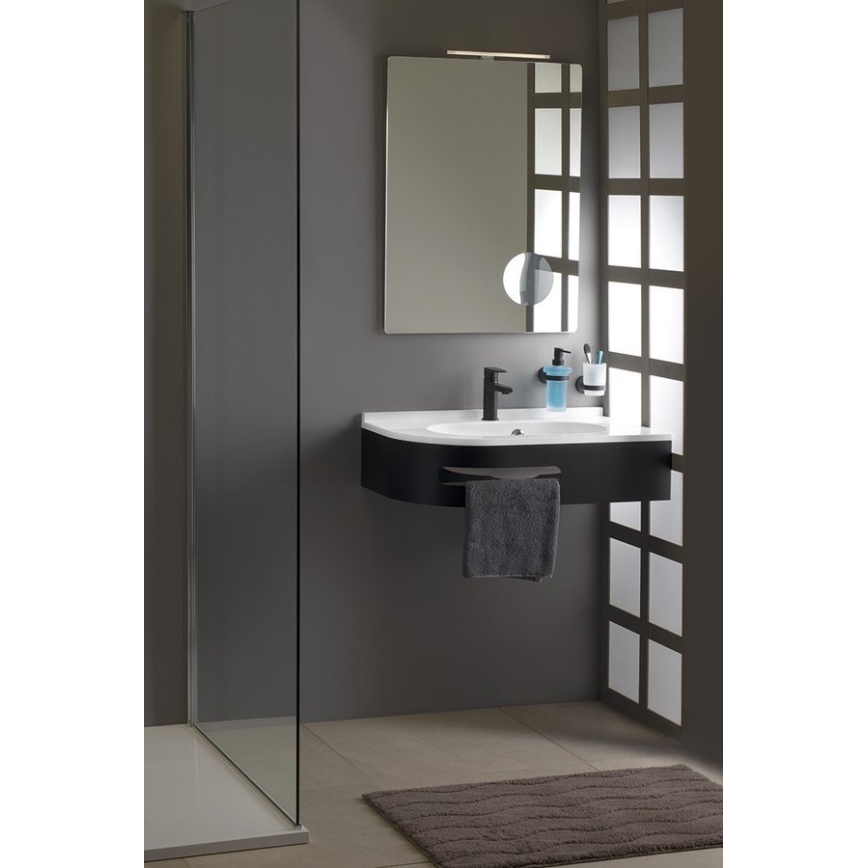 Sapho - Lavabo d'angle encastré PULSE 75x43 cm marbre/blanc