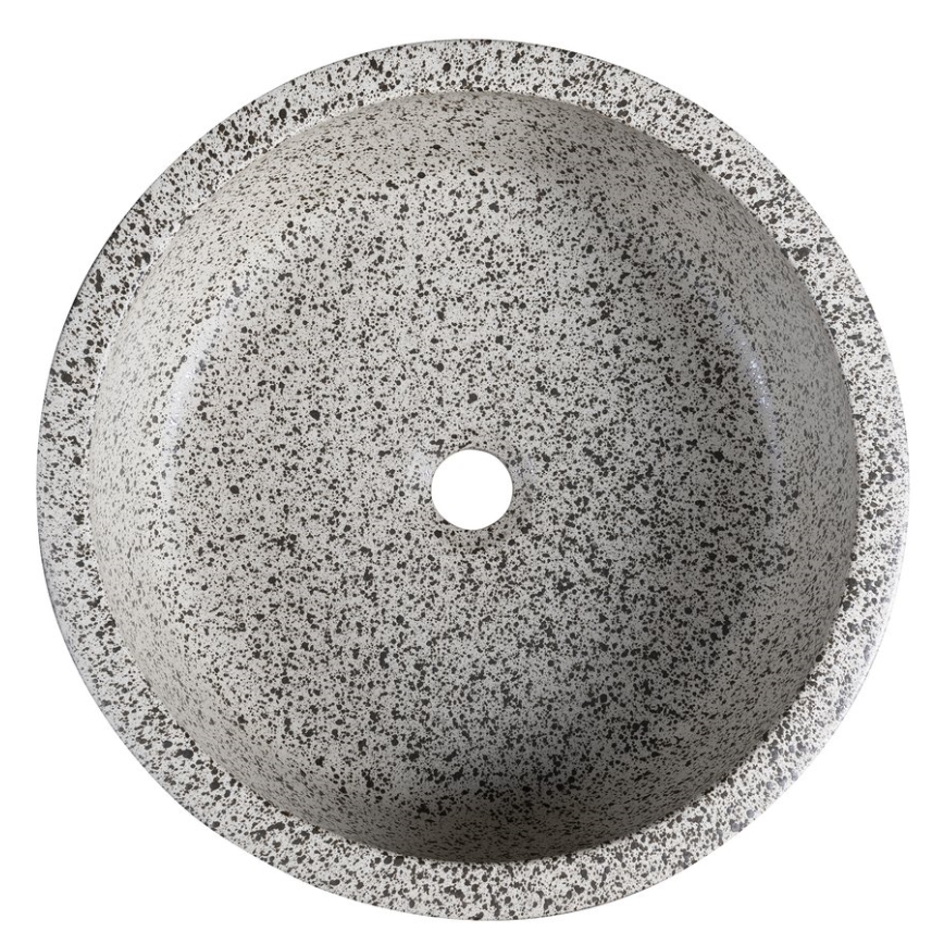 Sapho - Lavabo d'appoggio PRIORI Ø 41 cm bianco/grigio