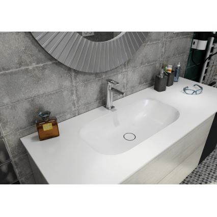 Sapho - lavabo encastré ROCKSTONE 67x35,5 cm blanc mat