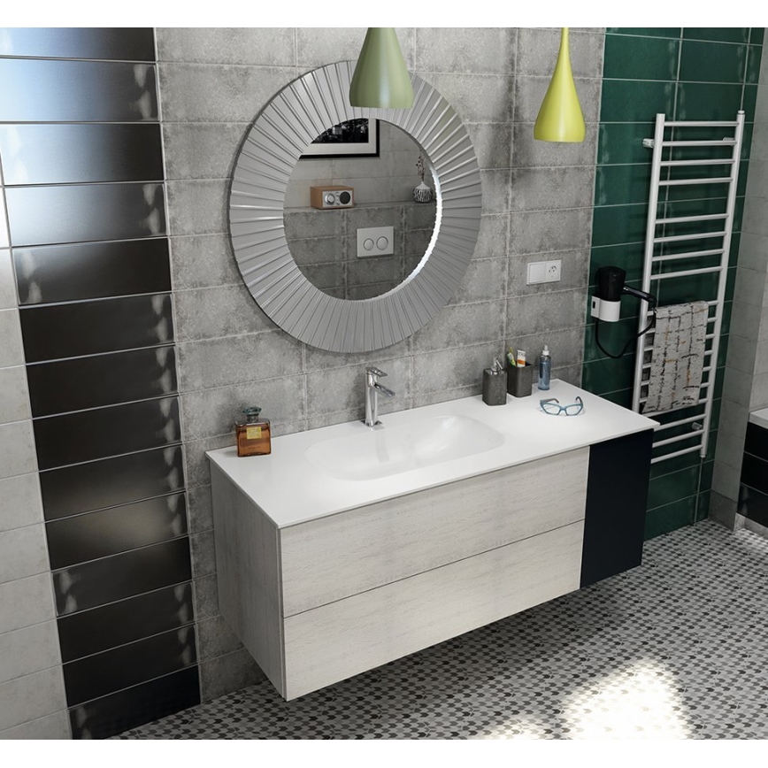 Sapho - lavabo encastré ROCKSTONE 67x35,5 cm blanc mat