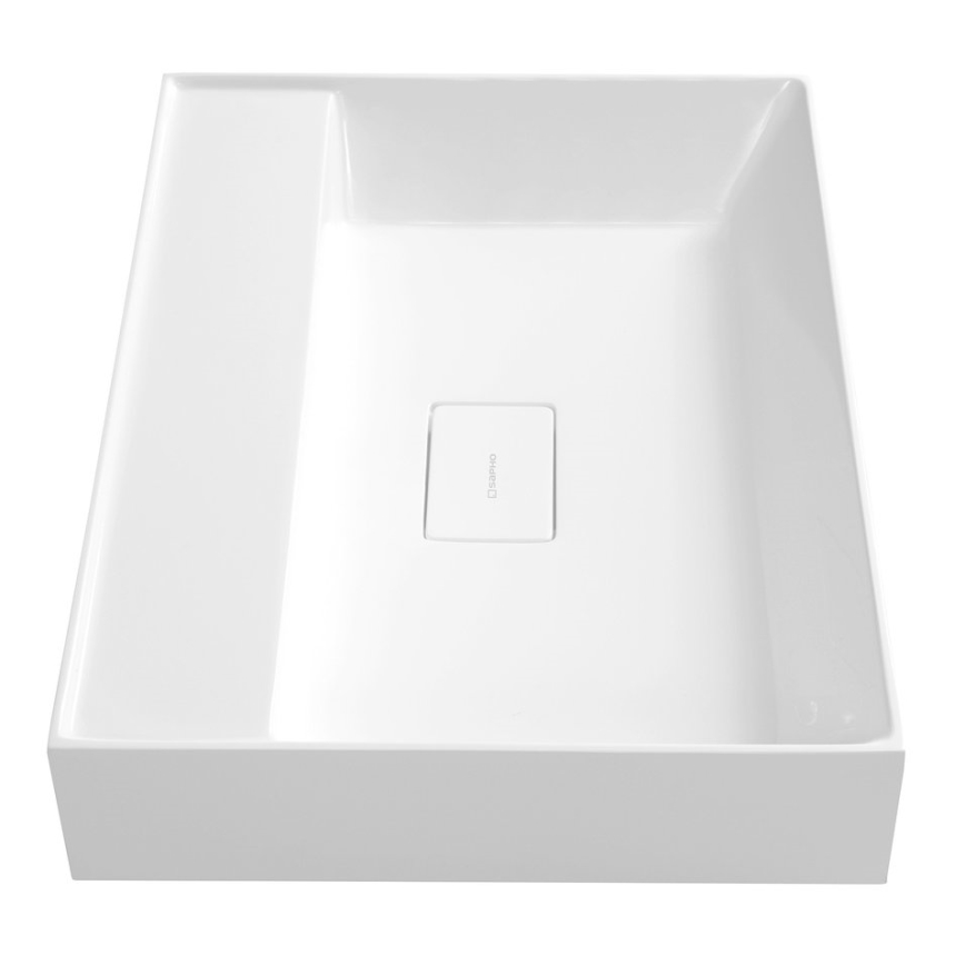 Sapho - Lavabo mural GODIVA 58 x 44 cm marbre/blanc