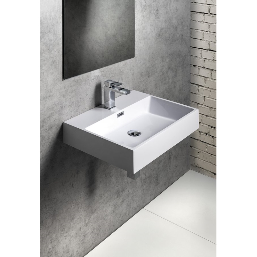 Sapho - Lavabo sospeso AQUATIC 60x46 cm ceramica/bianco