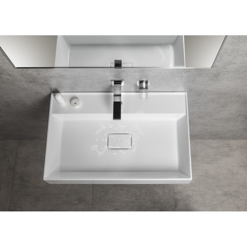 Sapho - Lavabo sospeso GODIVA 68x44 cm marmo/bianco