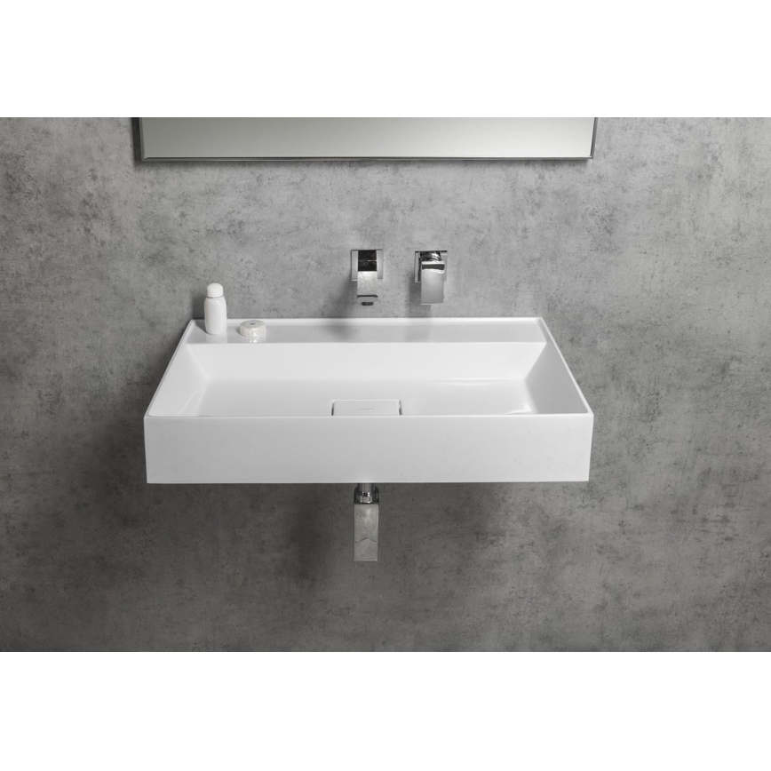 Sapho - Lavabo suspendu GODIVA 68x44 cm marbre/blanc